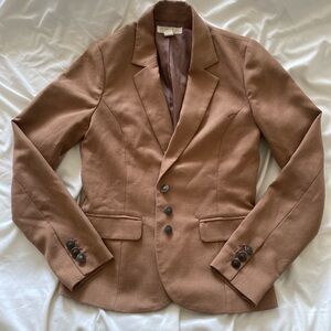 Tan double breasted blazer